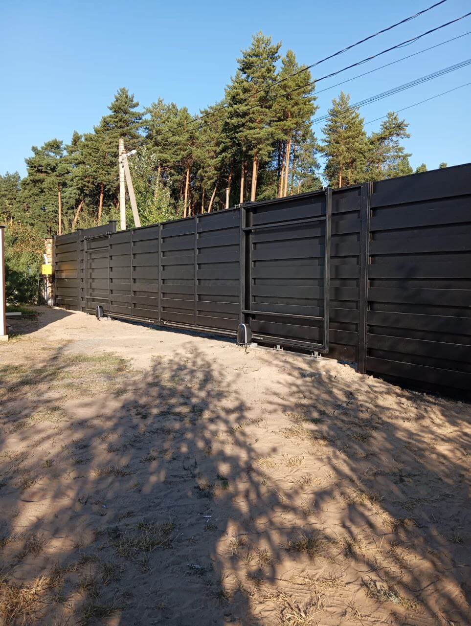 Забор-ранчо из металлопланкена 37м RAL9005 Черный МАТТЕ фото 2 в Твери