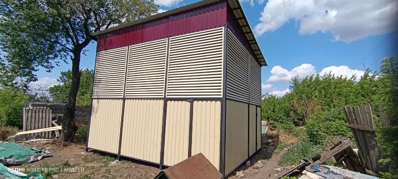 Сенник из ламелей еврожалюзи RAL1015 Слоновая Кость фото 2 в Твери
