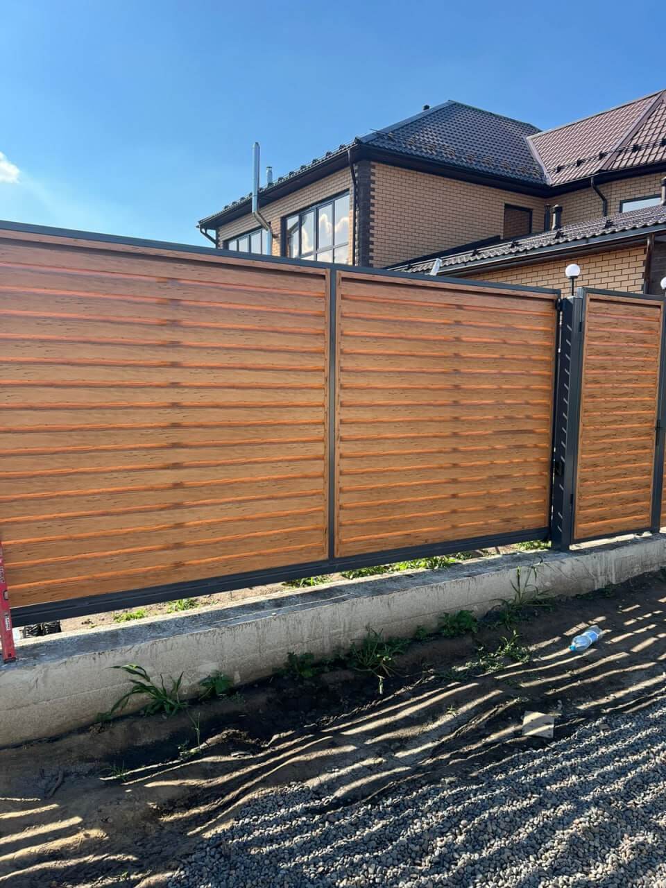 Забор-жалюзи из ламелей Хай-Тек 57м Кипарис 2xPrintech двусторонний фото 3 в Твери