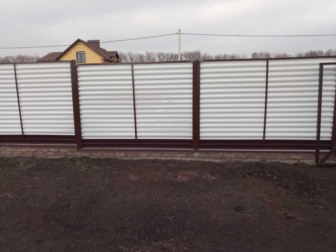 Забор-жалюзи 22м RAL9003/9003 Белый двусторонний фото 1 в Твери